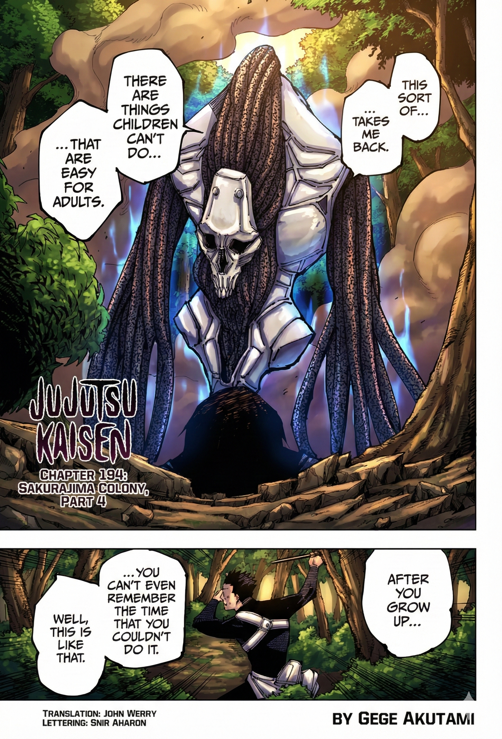 Jujutsu Kaisen Chapter 194 Page 1 - Colored Manga Panel