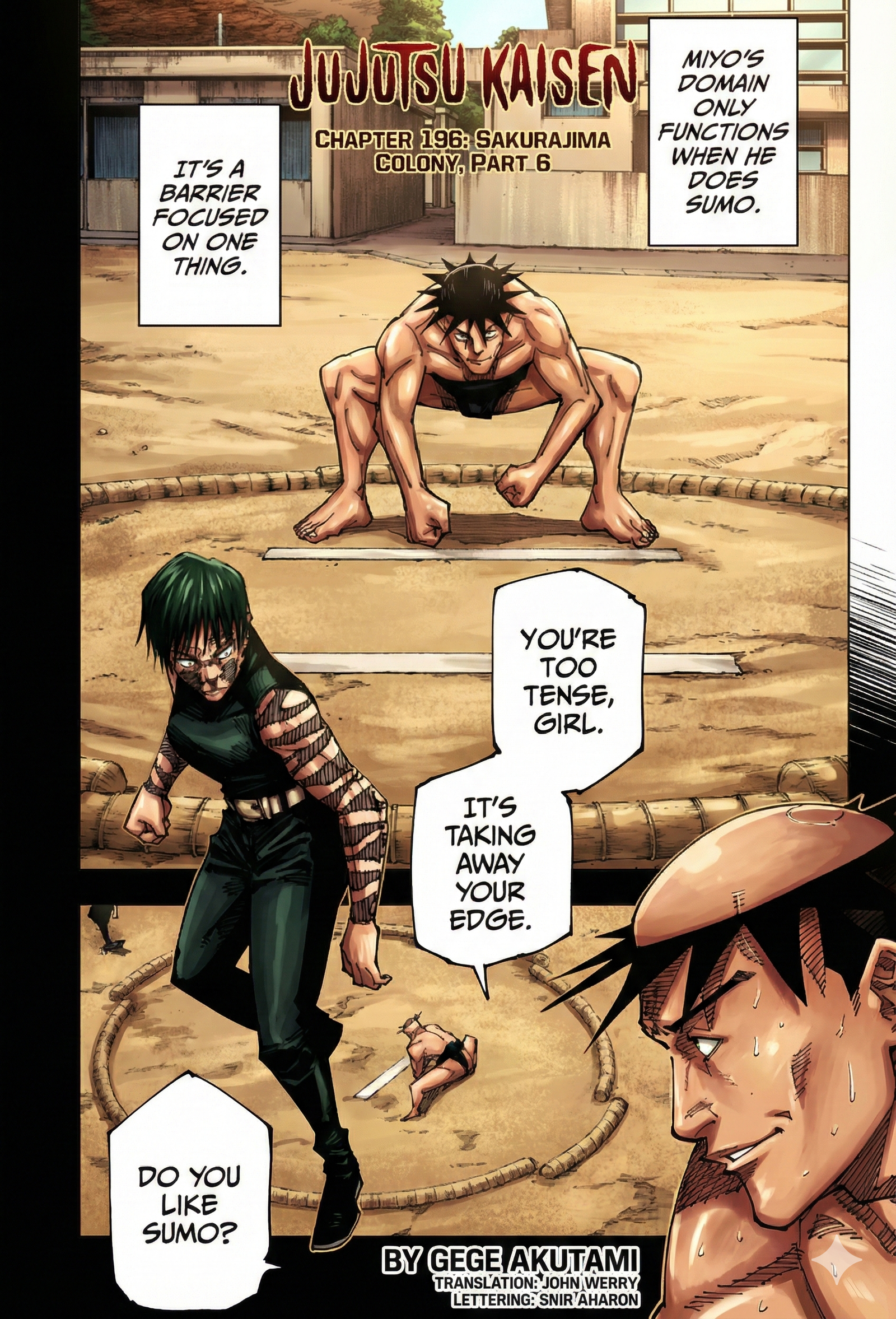 Jujutsu Kaisen Chapter 196 Page 1 - Colored Manga Panel