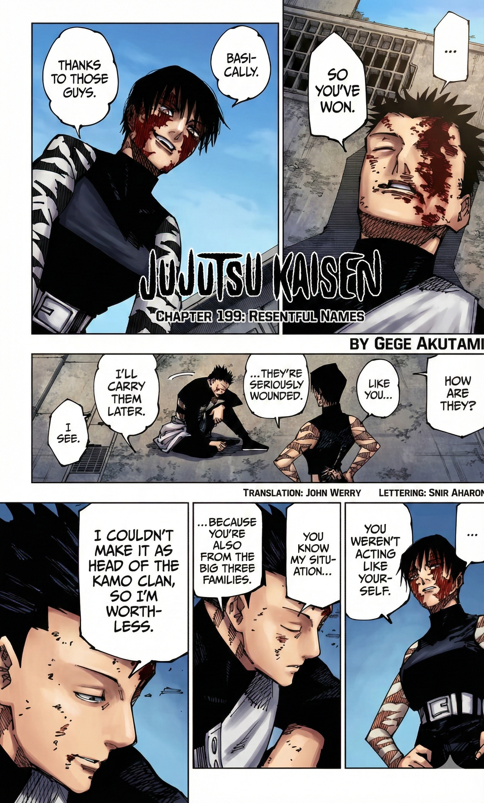 Jujutsu Kaisen Chapter 199 Page 1 - Colored Manga Panel