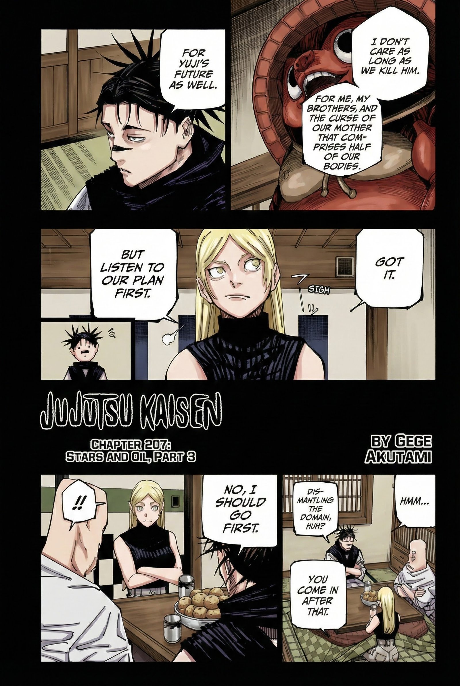 Jujutsu Kaisen Chapter 207 Page 1 - Colored Manga Panel