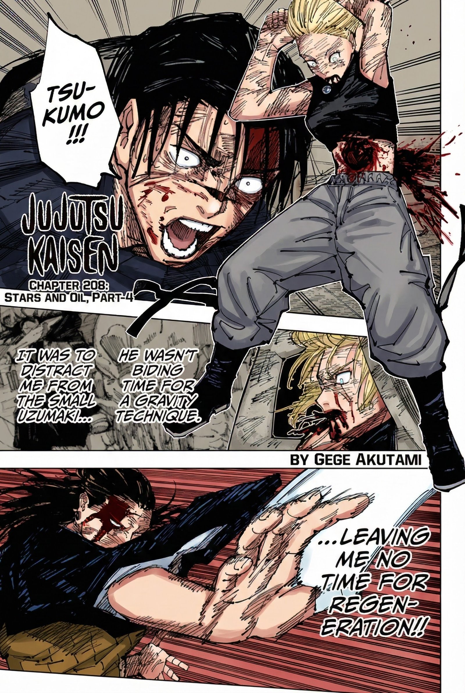 Jujutsu Kaisen Chapter 208 Page 1 - Colored Manga Panel