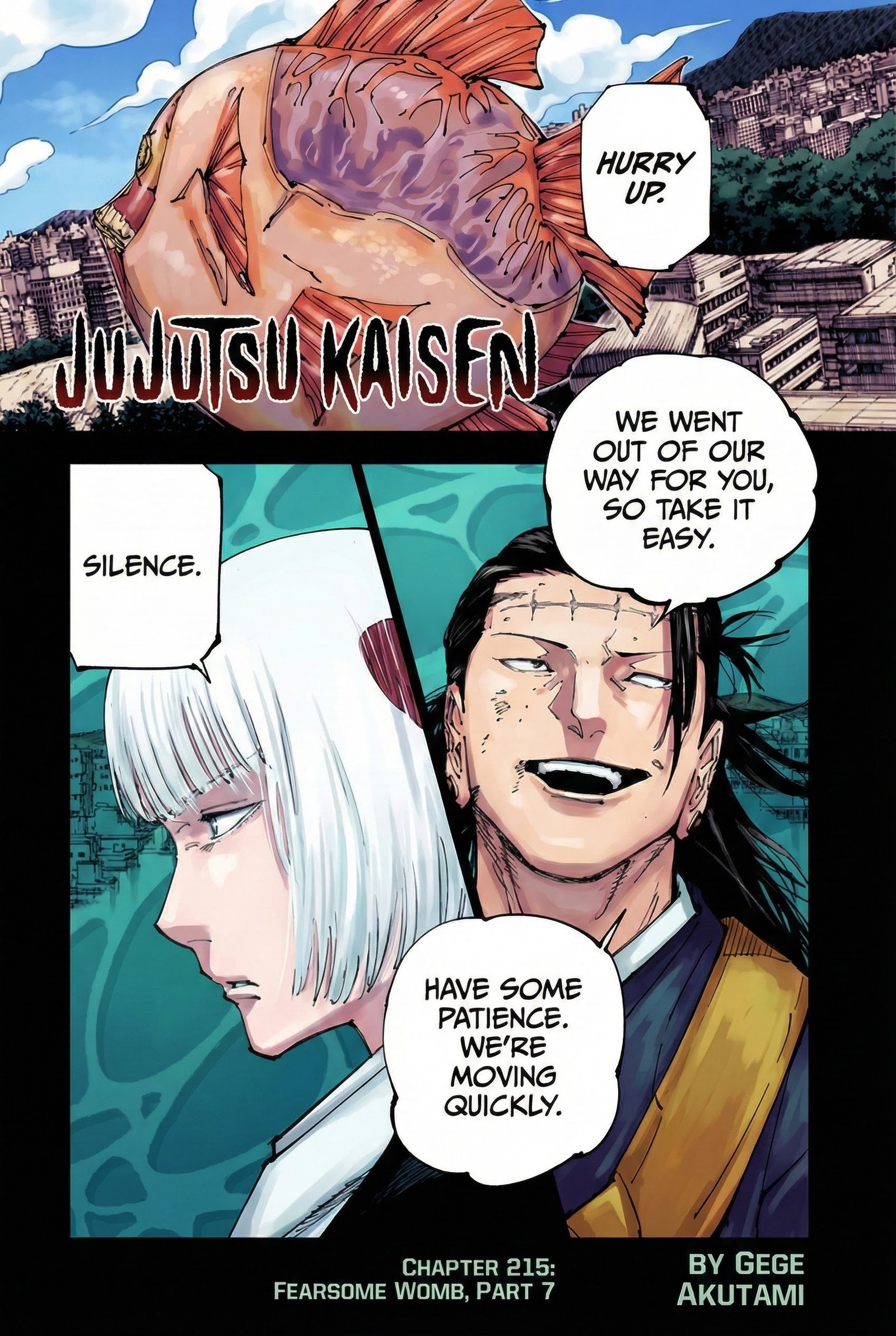 Jujutsu Kaisen Chapter 215 Page 1 - Colored Manga Panel