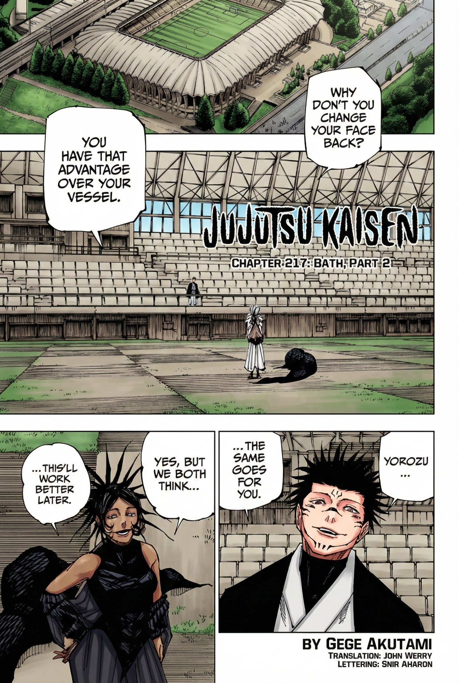 Jujutsu Kaisen Chapter 217 Page 1 - Colored Manga Panel