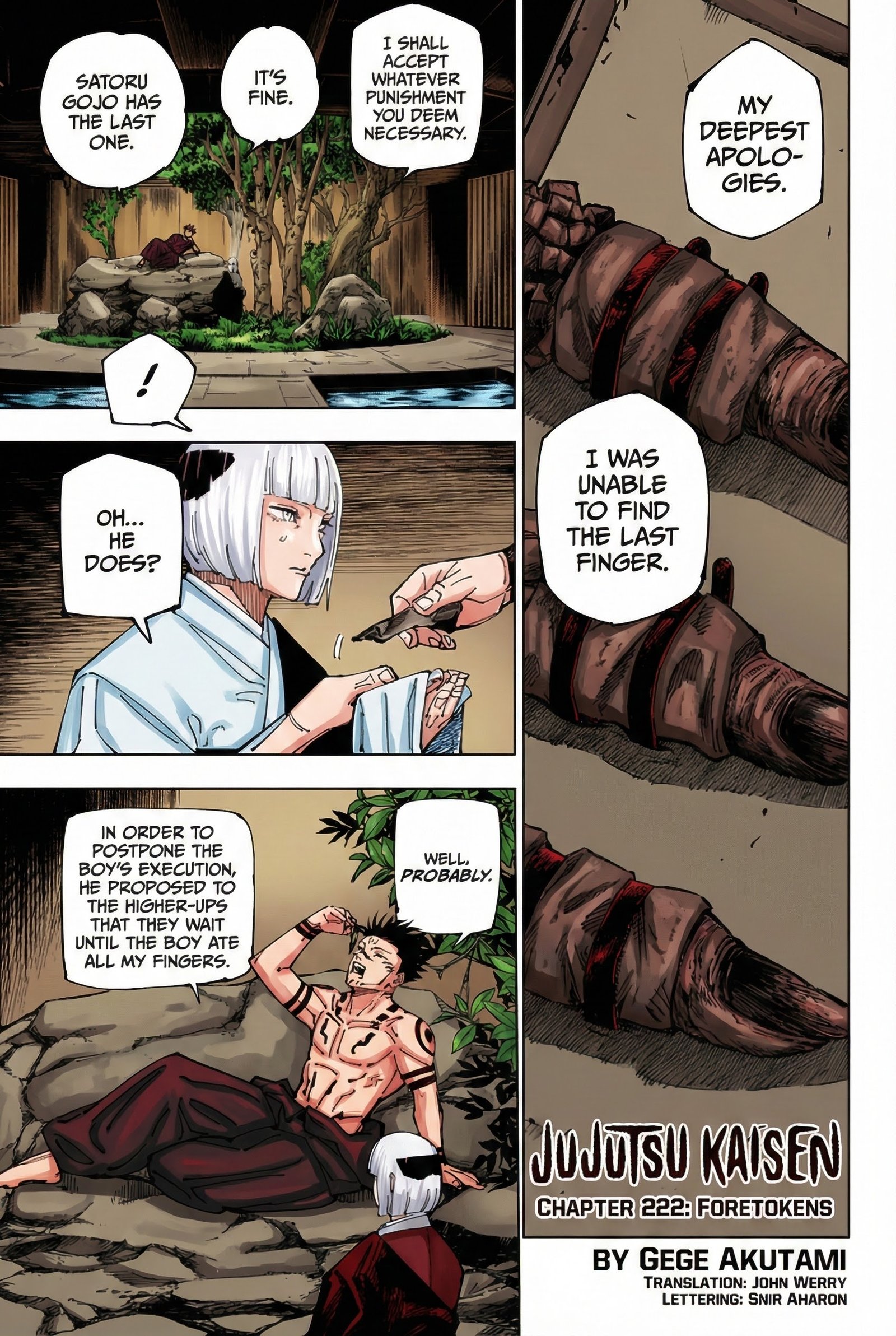 Jujutsu Kaisen Chapter 222 Page 1 - Colored Manga Panel