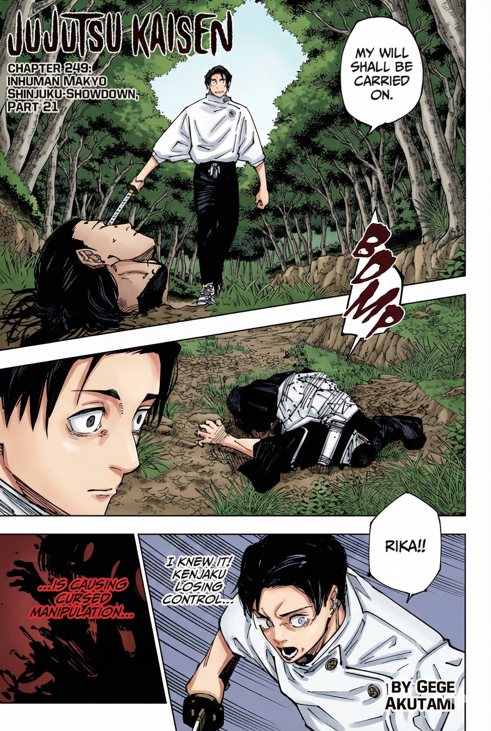 Jujutsu Kaisen Chapter 249 Page 1 - Colored Manga Panel