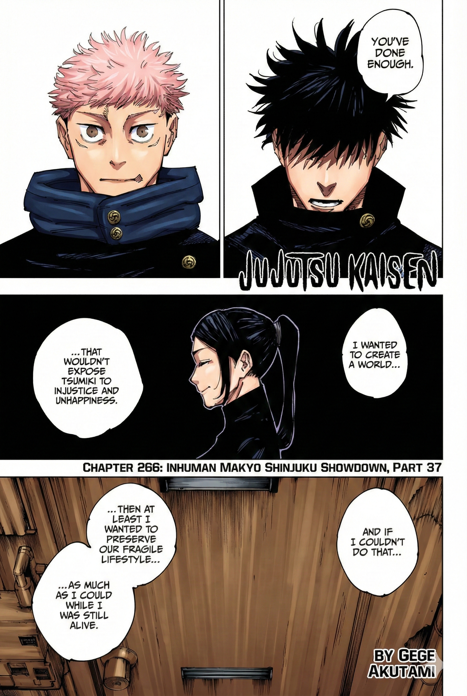 Jujutsu Kaisen Chapter 266 Page 1 - Colored Manga Panel