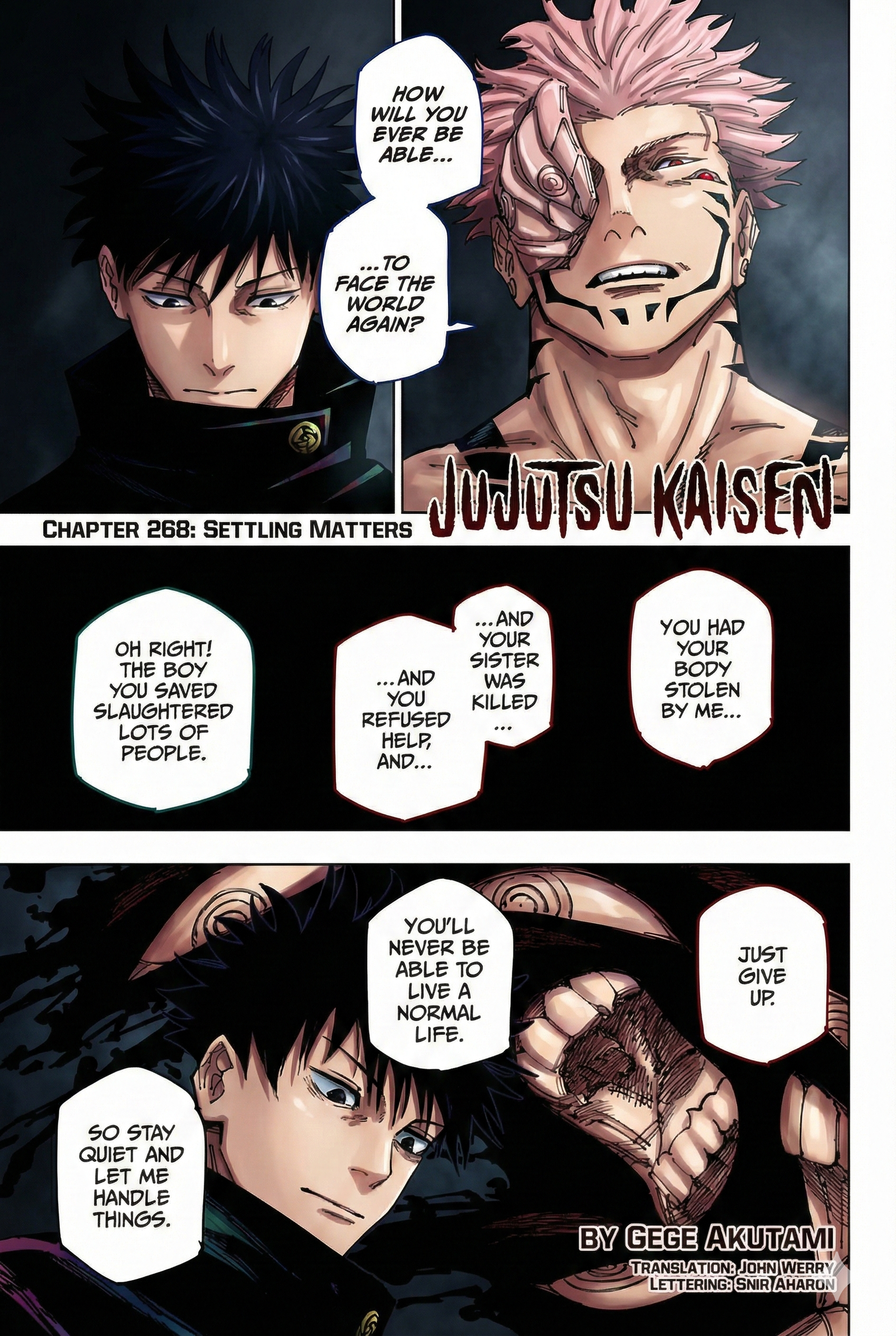 Jujutsu Kaisen Chapter 268 Page 1 - Colored Manga Panel