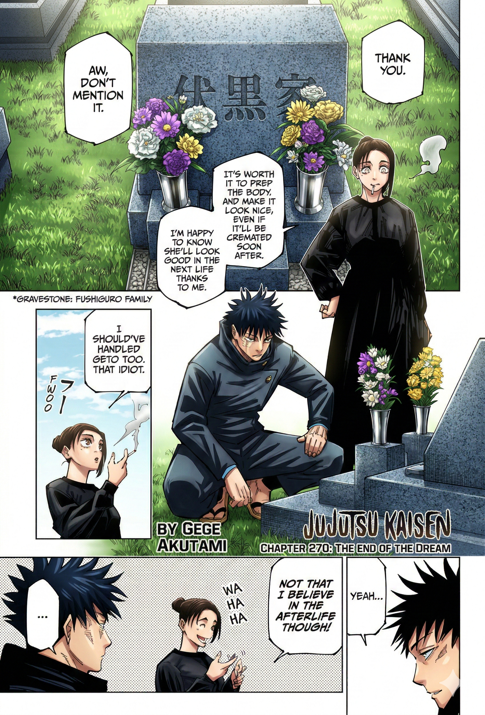 Jujutsu Kaisen Chapter 270 Page 1 - Colored Manga Panel